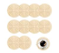 Sottobicchieri Per Bevande - 10 Pezzi Sottobicchieri In Legno Per Tavolo - Motivo Geometrico Resistente al Calore Riutilizzabile per Bevande - per Tè Caffè Bar Regalo di Benvenuto Compl
