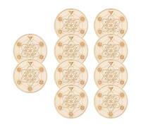 Sottobicchieri Per Bevande - 10 Pezzi Sottopiatto In Legno | Motivo Geometrico Per Bicchieri,Per Tè Caffè Casa Cucina Sala Da Pranzo Scrivania Soggiorno Bar Regalo Per La Nuova Casa