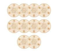 Sottobicchieri Per Bevande, 10 Pezzi Tovagliette in Legno, Motivo Geometrico Resistente al Calore Riutilizzabile Sottobicchieri per Bevande, Per Tè Caffè Cucina Sala Da Pranzo Soggiorno Bar Regalo Per