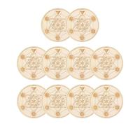 Sottobicchieri Per Bevande, 10 Pezzi Tovagliette In Legno Protezione Tavolo, Motivo Geometrico Resistente al Calore Riutilizzabile Sottobicchieri per Bevande, per Tè Caffè Bar Regalo di Benvenuto Comp