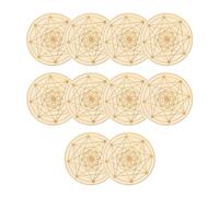 Sottobicchieri Per Bevande - 10 Pezzi Tovagliette In Legno Protezione Tavolo,Motivo Geometrico Sottobicchiere Isolante | Per Tè Caffè Casa Cucina Sala Da Pranzo Scrivania Soggiorno Bar Regalo Per