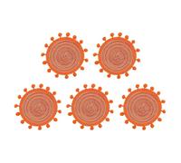 Sottobicchieri per bevande, 5 pezzi, antiscivolo, resistenti al calore, assorbenti, set di sottobicchieri in tessuto, decorazione per tavolino da caffè, per soggiorno, camera da, cucina, bar