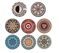 Sottobicchieri per bevande - 8 pezzi Coppa Decorativa Sottobicchieri | Bevande in Legno in Legno | Protezione Calore Portatile per Tavolo per La Decorazione Della Cucina per Amici Amanti C