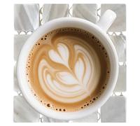 Sottobicchieri per bevande: sottobicchiere da caffè 8,5 x 8,5 cm, tappetino da scrivania quadrato in madreperla, sottobicchiere da tavolo resistente al calore, supporto decorativo da 3,35 pollici per