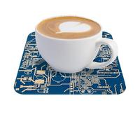 Sottobicchieri per bevande, tappetino antiscivolo per circuiti stampati, sottobicchieri creativi in fibra di vetro, per tavolo, bevande, bar, scrivania, cucina, camera da letto, caffè, cocktail, vino