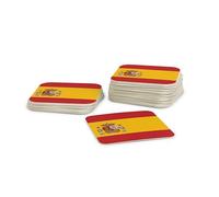 Sottobicchieri per bicchieri I Spagna sottobicchieri (50 pezzi) in cartone quadrato (9,3 cm x 9,3 cm) I Tavolo da tavolo con bandiera spagnola