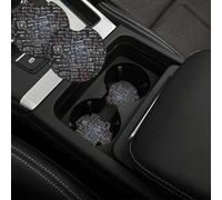 Sottobicchieri per portabicchieri per auto, 2 pezzi, sfondo matematico, sottobicchiere antiscivolo universale per interni auto, in gomma, con una tacca per le dita