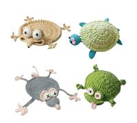 Sottobicchieri per tazze - Protezione per tazze all'uncinetto a forma di animale da 4 pezzi, tappetini in feltro per bevande, sottobicchieri per tavolino | per la casa, la sala da pranzo,