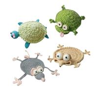 Sottobicchieri per tazze - Sottobicchieri da tavolo per bevande, sottobicchiere in feltro, 4 pezzi a forma di animale, protezione per tazze all'uncinetto, tavolino da caffè, sottobicchiere per