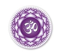 Sottobicchieri per tazze, tavola, bar, vetro, set di 4, mandala OM, diametro 95mm