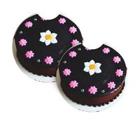 Sottobicchieri per torta al cioccolato nero, confezione da 2 sottobicchieri universali per auto, accessori per interni auto, 2,7 pollici, e (circa 6,9 cm).