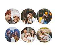 Sottobicchieri personalizzati, Set di sottobicchieri in pelle personalizzati con foto, immagine e testo, Sottobicchieri di tazza personalizzati per birra, regalo personalizzato (Girare, 6 Pezzi)