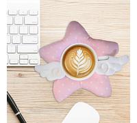 Sottobicchieri - Portabicchieri a Forma di di Stella,Protezione per Superfici Creativa Scrivania Casa Cucina Bar