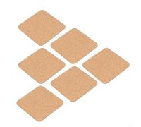 Sottobicchieri protettivi rotondi in sughero, diametro 9 5 cm, spessore 3 mm, perfetti per l'uso con bicchieri, tazze e altro (6 pezzi quadrati)