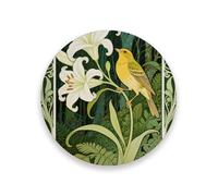 Sottobicchieri rotondi in ceramica verde con fiori di calle per bevande, assorbente, decorazione decorativa per soggiorno con retro in sughero