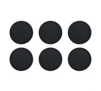 Sottobicchieri rotondi in silicone per bevande, set di 6 tappetini antiscivolo con assorbimento dell'acqua, morbidi cuscinetti isolanti per proteggere le superfici (nero)
