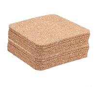 Sottobicchieri rotondi in sughero naturale, diametro 9 5 cm, spessore 3 mm, proteggono i mobili mentre si servono bevande, confezione da 6 o 12 (12 pezzi quadrati)