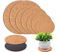 Sottobicchieri rotondi in sughero, per piante, casa, giardino, interni, vasi, progetti fai da te (10 cm, 15 cm, 20 cm, 25 cm)