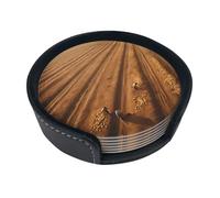 Sottobicchieri rotondi sul campo della speranza, set da 6 pezzi, in poliuretano, adatti per casa, ufficio, ristorante e altre scene