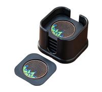 Sottobicchieri, sottobicchieri for tazze, da tavolo multifunzionali, con supporto, servizio tè Kung Fu, for la protezione della tavola, ufficio, casa, for bevande calde o fredde(Green)