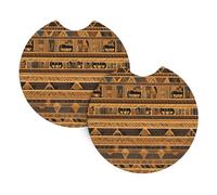 Sottobicchieri stampati con affreschi egiziani (6,9 cm di diametro), sottobicchieri assorbenti e a prova di perdite