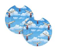 Sottobicchieri stampati con ali nel cielo (6,9 cm di diametro), sottobicchieri assorbenti e a prova di perdite