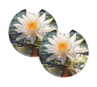 Sottobicchieri stampati con fiori nazionali della Thailandia, sottobicchieri per auto, decorazioni per la casa, protezioni da tavolo, confezione da 2, 7 pollici di diametro