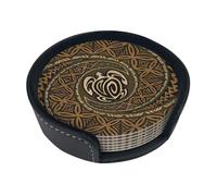 Sottobicchieri stampati con tartaruga hawaiana Tapa Honu per bevande con supporto, graziosi sottobicchieri da tavolino, set da 6, regali di benvenuto per la nuova casa, decorazioni per la casa pers
