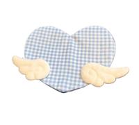 Sottobicchieri Tappetino da tavolo scozzese antiscottatura 2 pezzi | Dolce ala d'angelo bevanda cuore sottobicchiere decorazione da scrivania(Color5)
