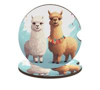 Sottobicchieri universali antiscivolo con lama e alpaca, confezione da 2 sottobicchieri per tazza creativi, 6,6 cm, accessori interni auto