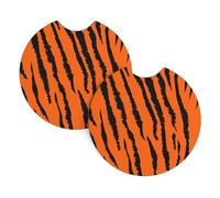 Sottobicchieri universali con stampa leopardata tigre arancione per interni auto, per camion, SUV, furgoni, barche