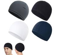 Sottocasco Bici Estivo,Sottocasco Moto,Fodera Traspirante per Casco da Bicicletta,Cappellino da Ciclista,Cappelli Sportivi Unisex,Cappuccio Traspirante in Seta Ghiacciata 4 Pezzi Tokaneit