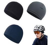 Sottocasco Moto 3 Pezzi Sottocasco Bici Abbigliamento Moto Uomo Sottocasco Moto Estivo sotto Casco Cuffia da Ciclismo Bandana Sportivo Berretto Sport Uomo Donna Nero Grigio Scuro Marina