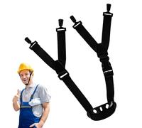 Sottogola per elmetto rigido - cinturino regolabile | mento nero | casco di sicurezza universale | casco | elastico con coppa | cordino rimovibile