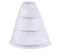 Sottogonna 3 Hoops Wedding Petticoat Lunga Donna Gonna Crinolina Rockabilly Vintage Sottoveste per Carnevale 3 Cerchio Sottovesti e Sottogonna Sottoveste per Abiti da Sposa(Bianco,40)
