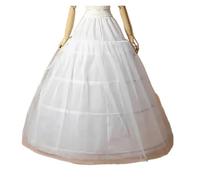 Sottogonna a 3 cerchi con tulle for abito da sposa Per Feste e Balli(WHITE)