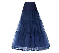 Sottogonna lunga da donna, lunghezza alla caviglia, taglie forti, per matrimonio, crinolina, sottogonna per ballo di fine anno, abito da sposa, tutù, sottoveste, abito da sposa, in tulle