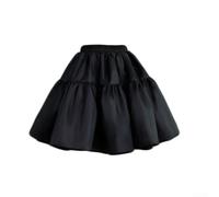 Sottogonna retrò in crinolina, senza cappuccio, in tulle, per cosplay, Halloween, costume da ballo, volume completo (nero, 50 cm)