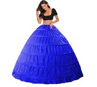 Sottogonna Sposa 6 Cerchi Crinolina Sottoveste per Abito da Nozze Sottovesti e Sottogonne Mezza-Slips 6 Hoops Wedding Petticoat Gonne Ball Gown sotto Gonna Tromba Scivolo Underskirt(Blu)