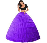 Sottogonna Sposa 6 Cerchi Crinolina Sottoveste per Abito da Nozze Sottovesti e Sottogonne Mezza-Slips 6 Hoops Wedding Petticoat Gonne Ball Gown sotto Gonna Tromba Scivolo Underskirt(UVA)