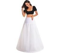 Sottogonna Una Linea Sottogonne Crinolina Sottoveste da Sposa 1 Cerchio Underskirt Abiti da Sposa Cerchi Sottovesti e sotto Gonna 1 Hoop A-Line Wedding Dress Petticoat Gonne da Donna(Bianco,32)