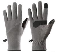 Sottoguanti da sci riscaldati con tecnologia autoriscaldante e punte touchscreen, strato di base termico per sport invernali, tessuto traspirante e resistente, nero (L grigio)