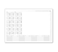 Sottomano da scrivania con calendario 2 anni 2025-2026 I DIN A3 I 25 fogli I in carta da strappare I calendario I organizer I forniture per ufficio I tr296