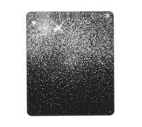 Sottomano da scrivania con glitter argento lucido, lavabile per ufficio/gioco/scrittura, base in gomma, superficie in poliestere