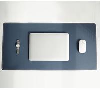 Sottomano da scrivania in vera pelle, Tappetino mouse da ufficio grande, Superficie di scrittura liscia, Base antiscivolo, Accessorio per l'area di lavoro resistente ed elegante(Blue,70x40cm)
