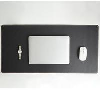 Sottomano da scrivania in vera pelle, Tappetino mouse da ufficio grande, Superficie di scrittura liscia, Base antiscivolo, Accessorio per l'area di lavoro resistente ed elegante(Black,80x50cm)