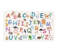 Sottomano da scrivania per bambini, in pelle PU, con animali ABC, lavabile, resistente agli strappi, non stinge, regalo per l'inizio della scuola o per Kita, 70 x 40 cm