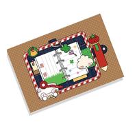 Sottomano da scrivania vintage in cotone con cartoni animati per tavolo da pranzo ufficio bar decorazione da tavolo 40 x 60 cm accessori per ufficio