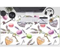 Sottomano per Tastiera 100x50 cm Superficie Protettiva per Ufficio e Casa in Vinile PVC Facile da Pulire Impermeabile Antiscivolo Protezione e Decorazione - Vecchie chiavi retrò