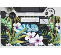 Sottomano Scrivania 100x50 cm Facile da Pulire Antiscivolo Superficie Protettiva Protezione e Decorazione in Vinile PVC per Ufficio e Casa Impermeabile - Camaleonte blu